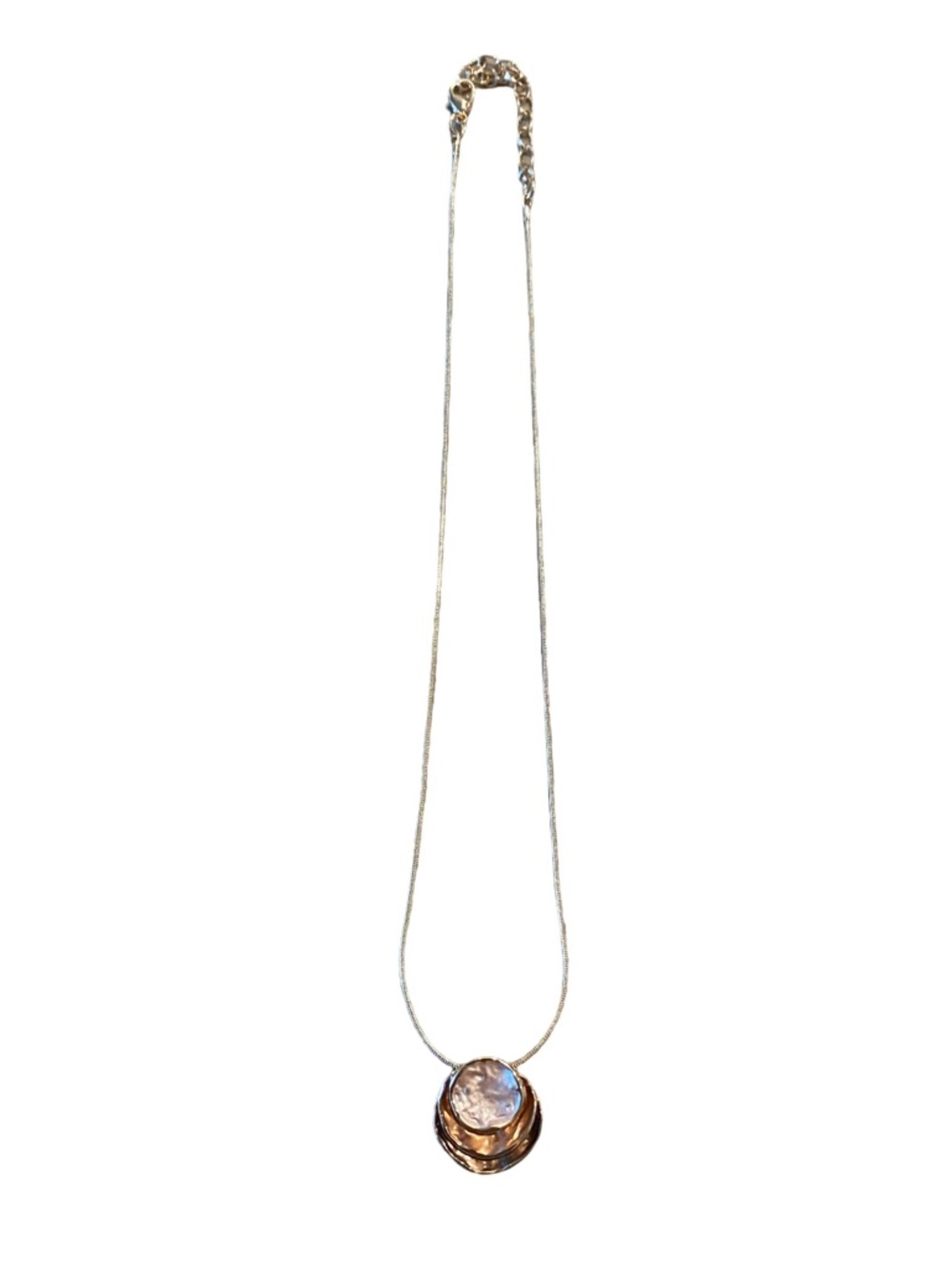 Gold-Tone Layered Pendant Necklace